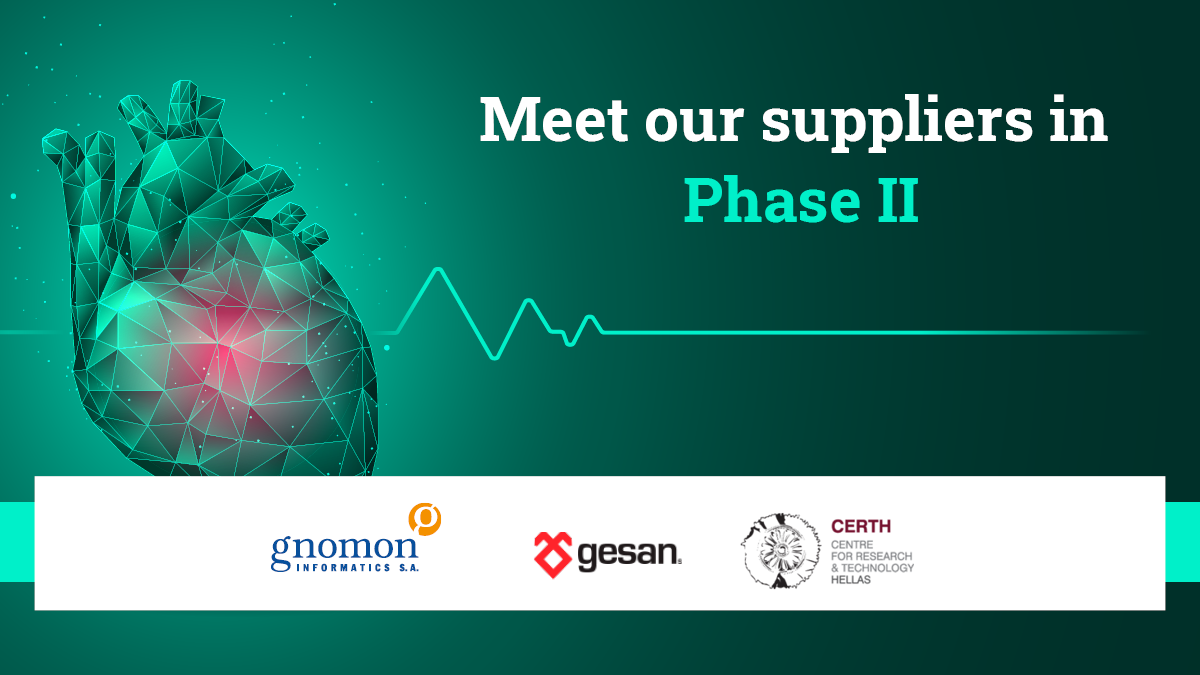 A graphic showing the logos of the three suppliers for Phase II, Gnomon, Gesan and CERTH