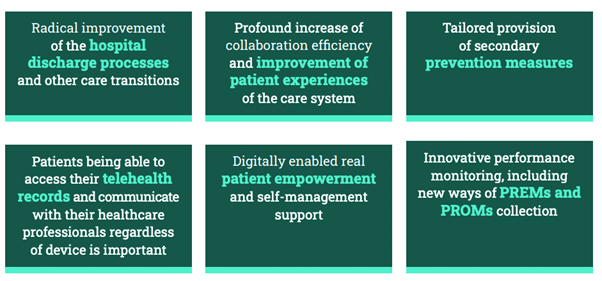 The six blocks of advancement in INCAREHEART